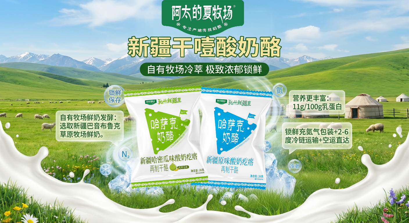 渠道新拓！阿太的夏牧场酸奶疙瘩入驻好想来，解锁新疆独特风味